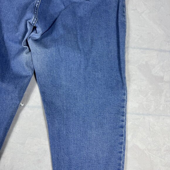 Levi's Tapered Leg Jeans Womens Blue Denim High Waisted 5-Pocekts Size 32 - Picture 8 of 16